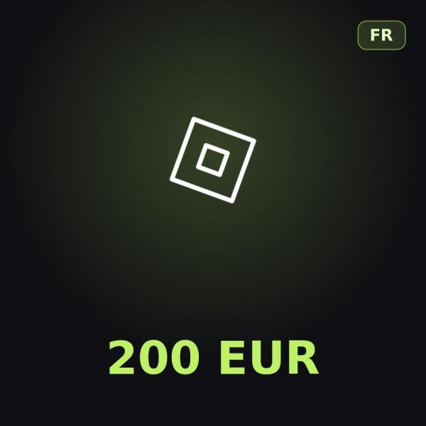 Подарочная карта Roblox 200 EUR (Франция)