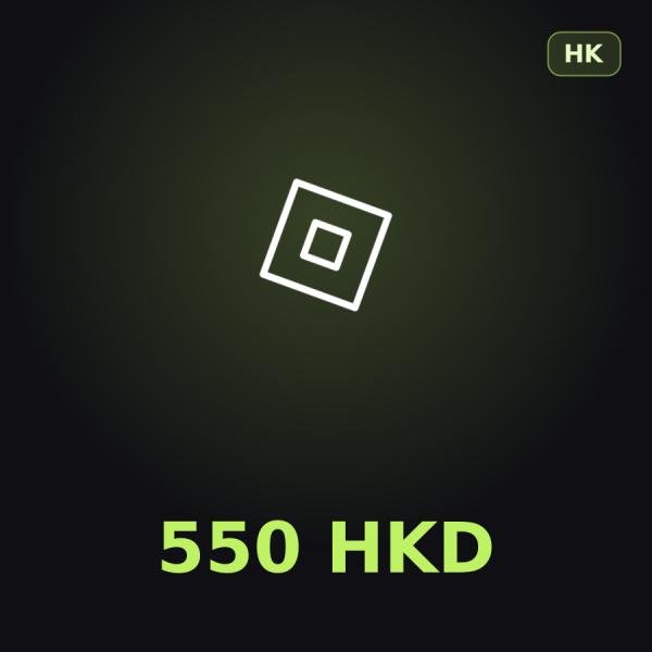 Подарочная карта Roblox 550 HKD (Гонконг)