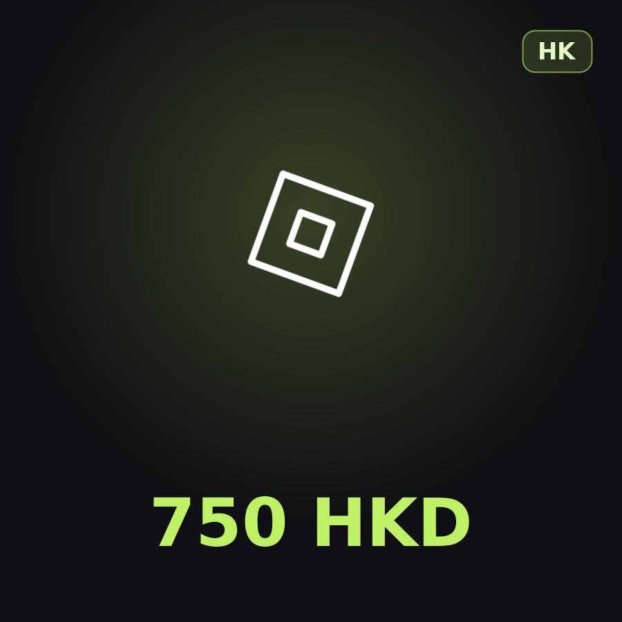 Подарочная карта Roblox 750 HKD (Гонконг)