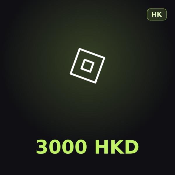 Подарочная карта Roblox 3000 HKD (Гонконг)