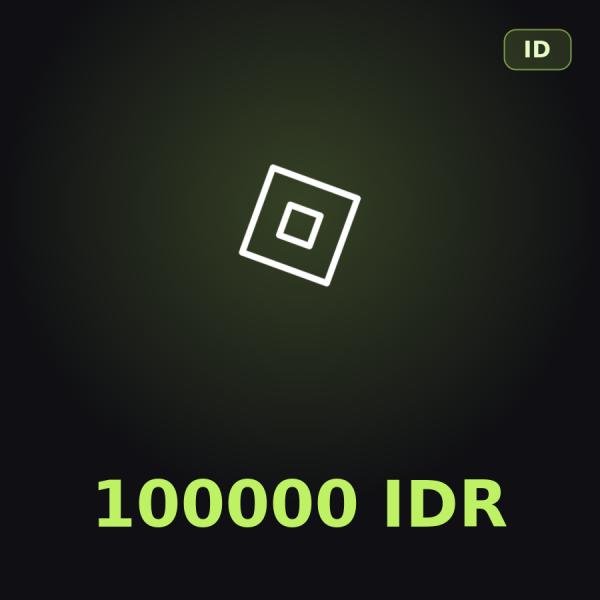 Подарочная карта Roblox 100000 IDR (Индонезия)