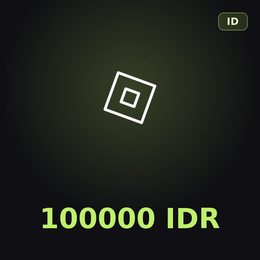 Подарочная карта Roblox 100000 IDR (Индонезия)