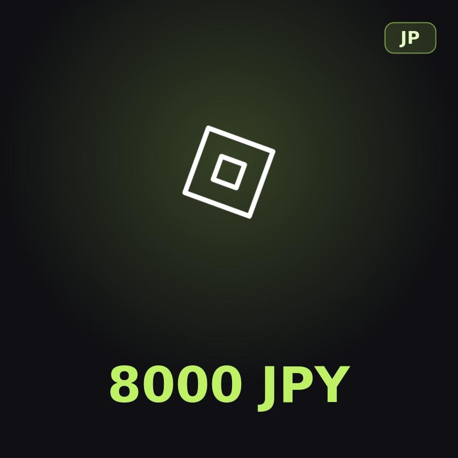 Подарочная карта Roblox 8000 JPY (Япония)