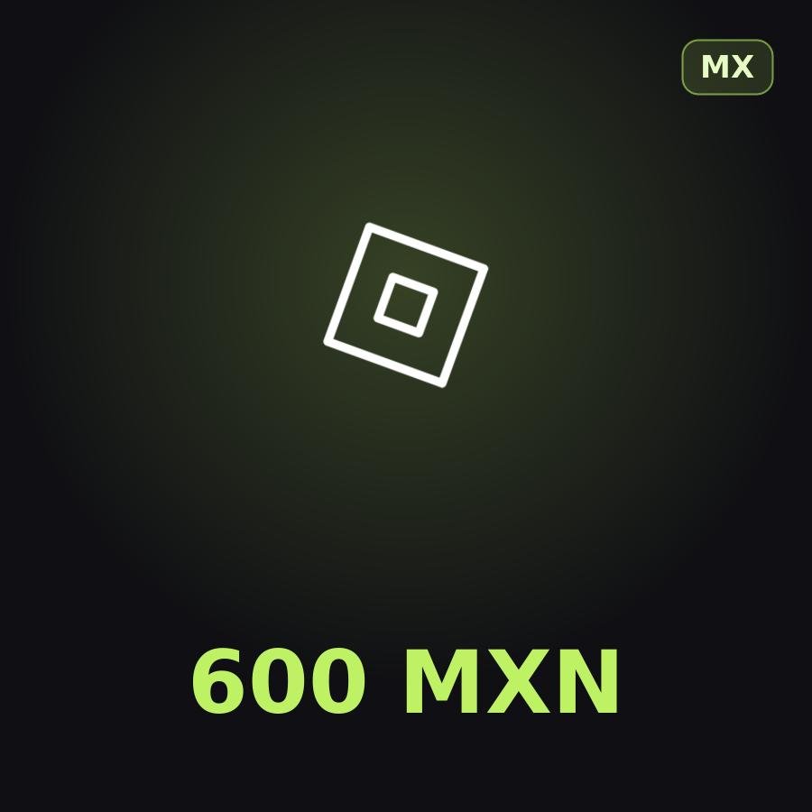 Подарочная карта Roblox 600 MXN (Мексика)