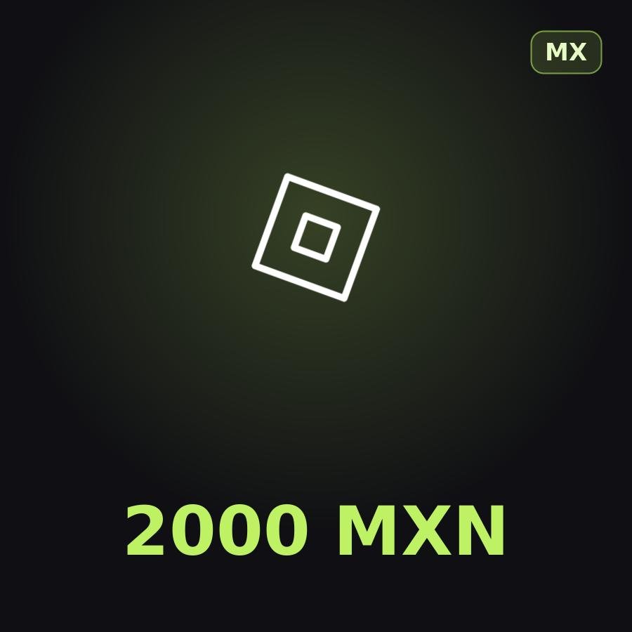 Подарочная карта Roblox 2000 MXN (Мексика)