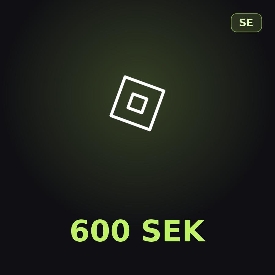 Подарочная карта Roblox 600 SEK (Швеция)