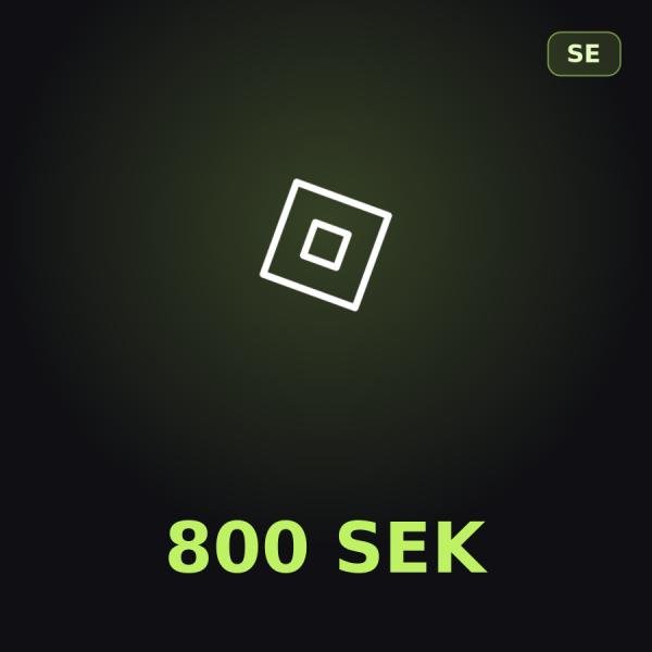 Подарочная карта Roblox 800 SEK (Швеция)
