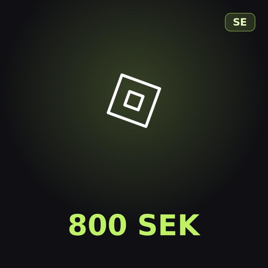 Подарочная карта Roblox 800 SEK (Швеция)