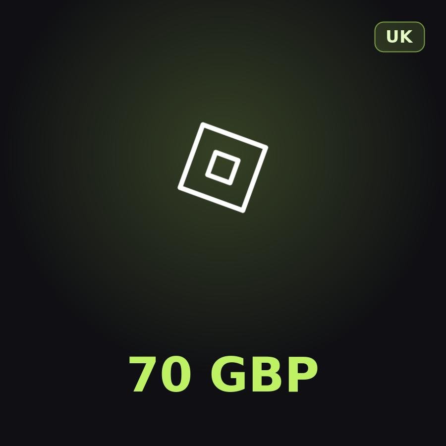 Подарочная карта Roblox 70 GBP (Великобритания)