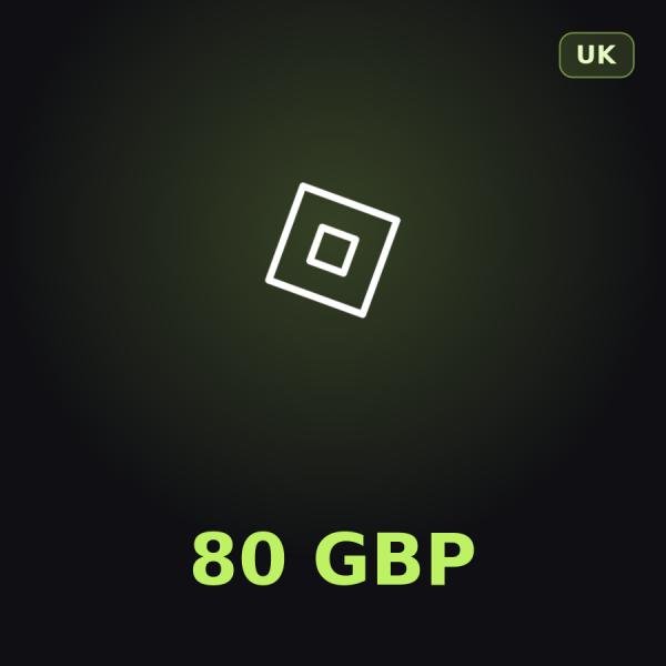 Подарочная карта Roblox 80 GBP (Великобритания)