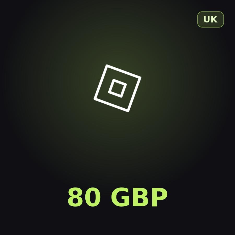 Подарочная карта Roblox 80 GBP (Великобритания)
