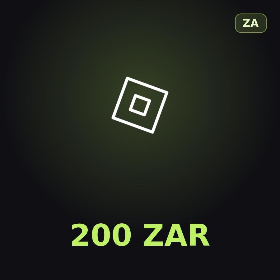 Подарочная карта Roblox 200 ZAR (ЮАР)