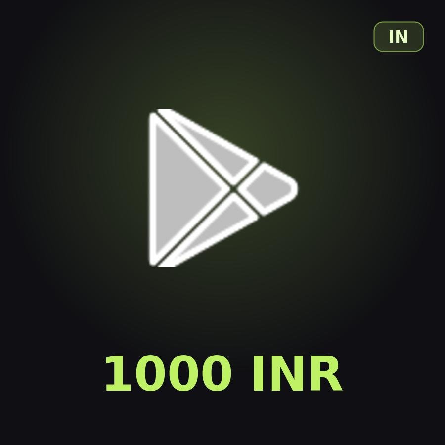 Подарочная карта Google Play 1000 INR (Индия)