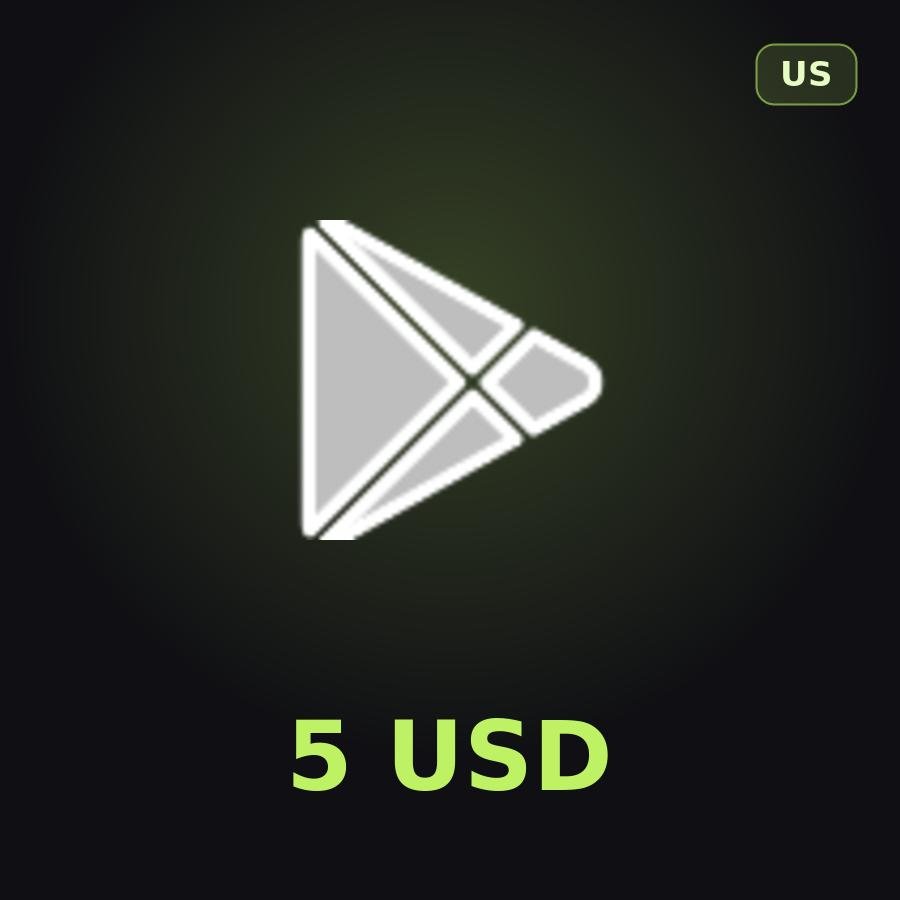 Подарочная карта Google Play 5 USD (США)