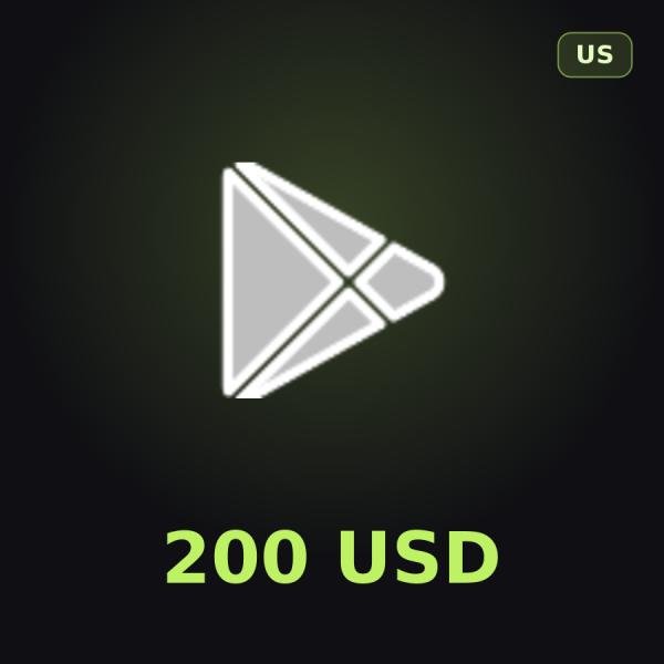 Подарочная карта Google Play 200 USD (США)