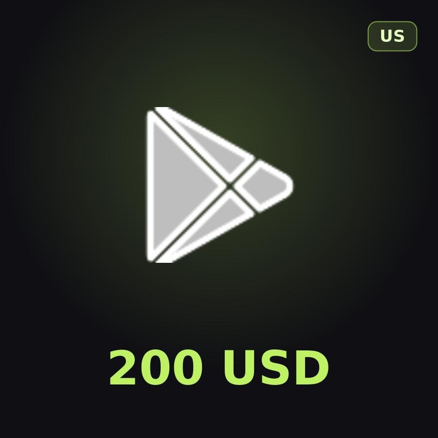 Подарочная карта Google Play 200 USD (США)