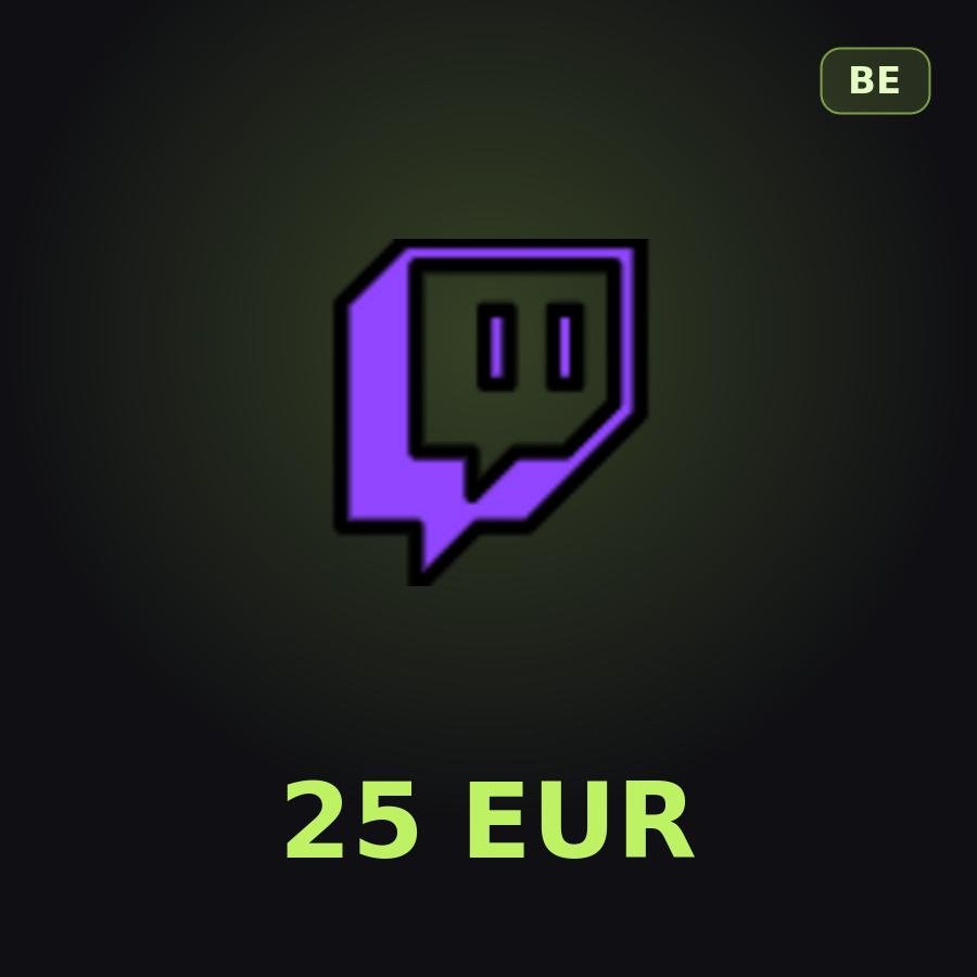 Подарочная карта Twitch 25 EUR (Бельгия)