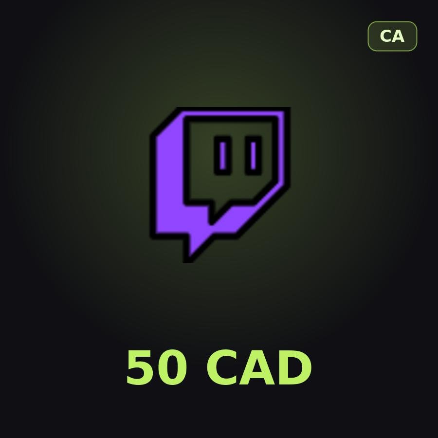 Подарочная карта Twitch 50 CAD (Канада)