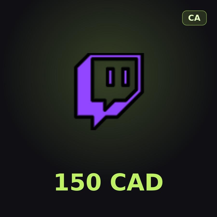 Подарочная карта Twitch 150 CAD (Канада)
