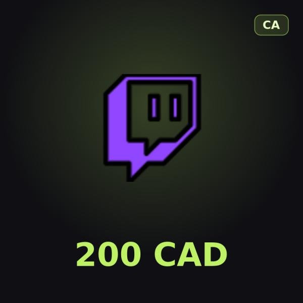 Подарочная карта Twitch 200 CAD (Канада)