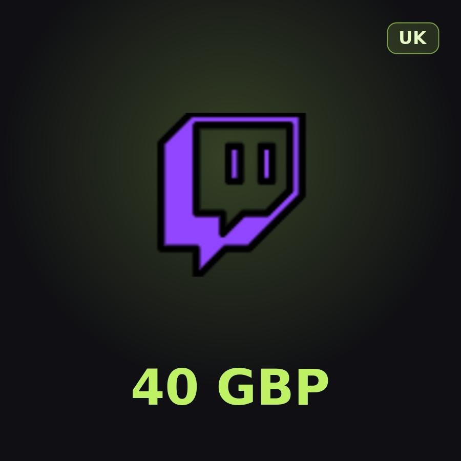 Подарочная карта Twitch 40 GBP (Великобритания)