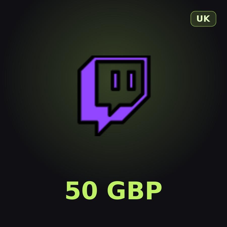 Подарочная карта Twitch 50 GBP (Великобритания)