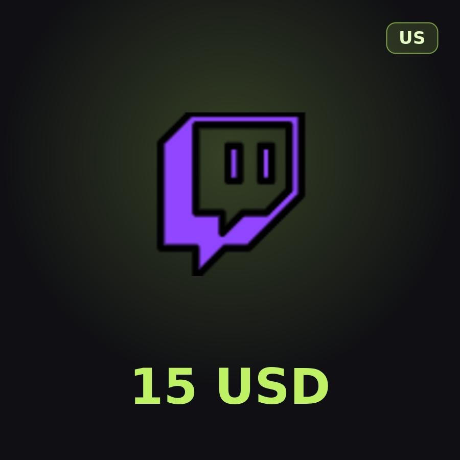 Подарочная карта Twitch 15 USD (США)