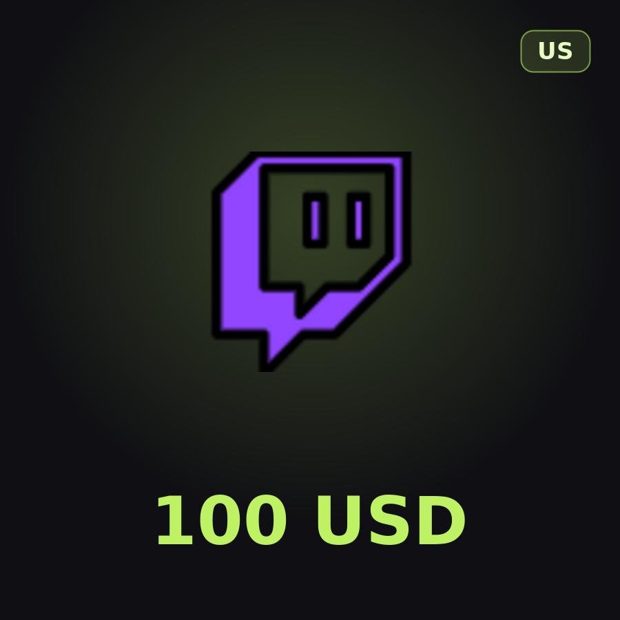 Подарочная карта Twitch 100 USD (США)