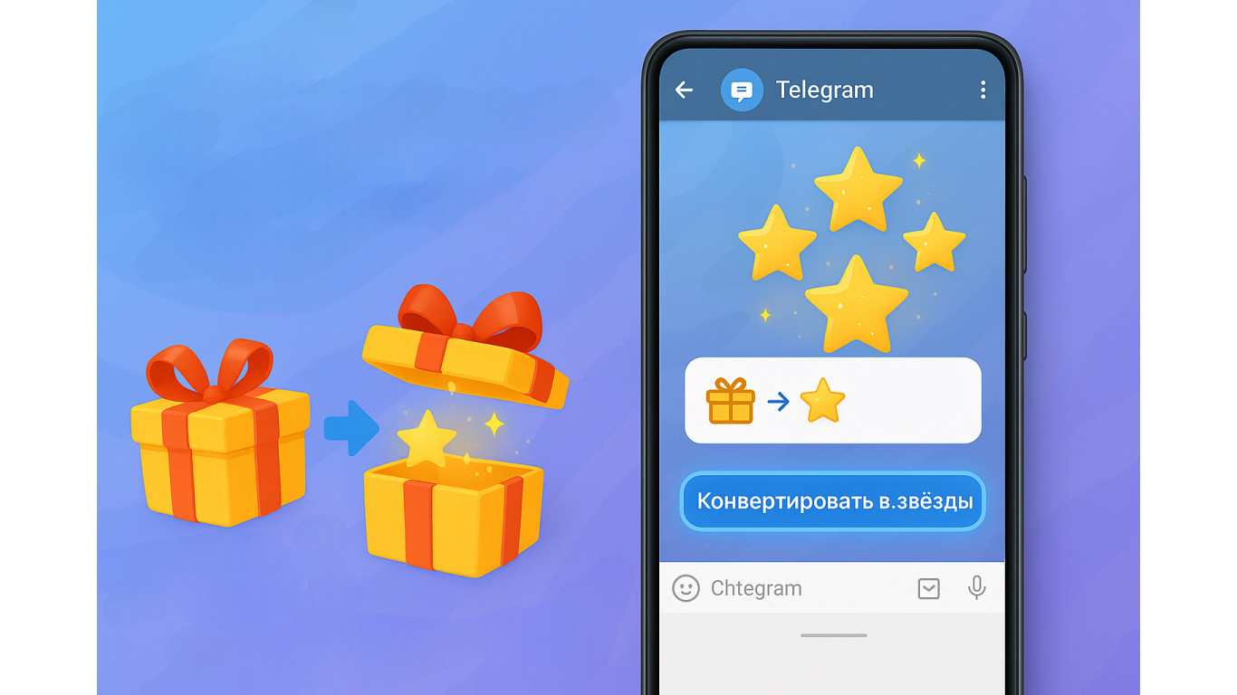Как обменять подарки на звезды в Telegram