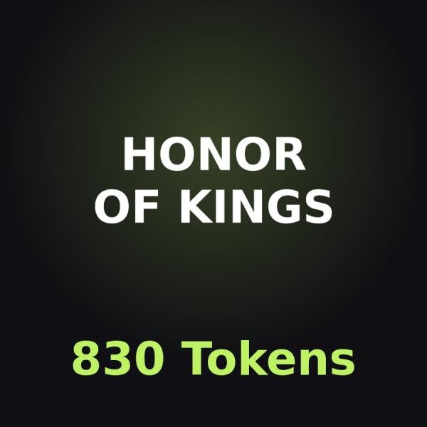 Honor of Kings: 830 жетонов