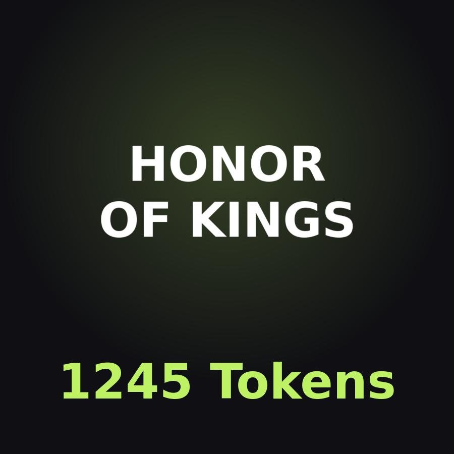 Honor of Kings: 1245 жетонов