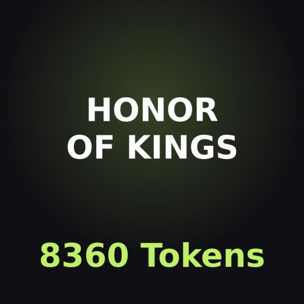 Honor of Kings: 8360 жетонов