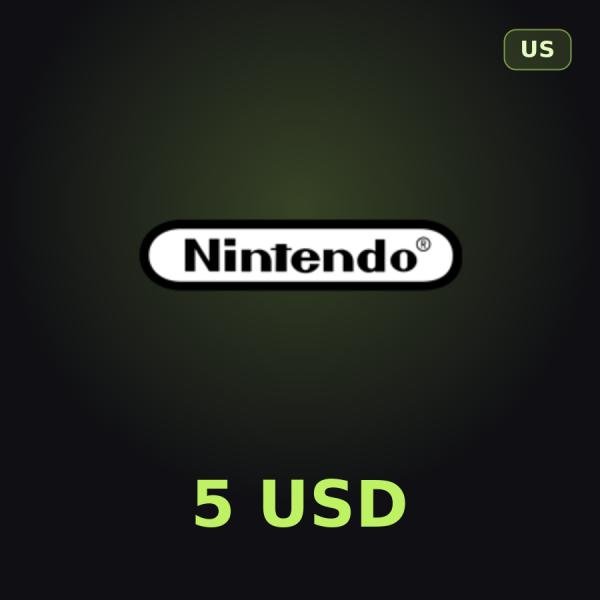 Карта Nintendo eShop 5 USD (США)