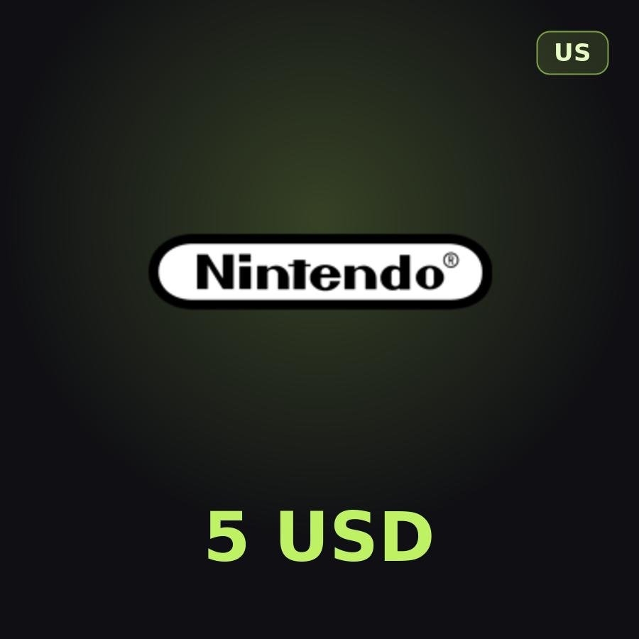 Карта Nintendo eShop 5 USD (США)