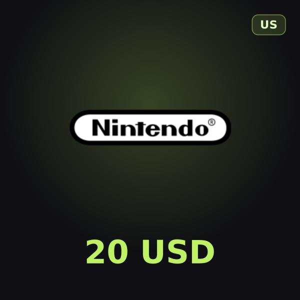Карта Nintendo eShop 20 USD (США)