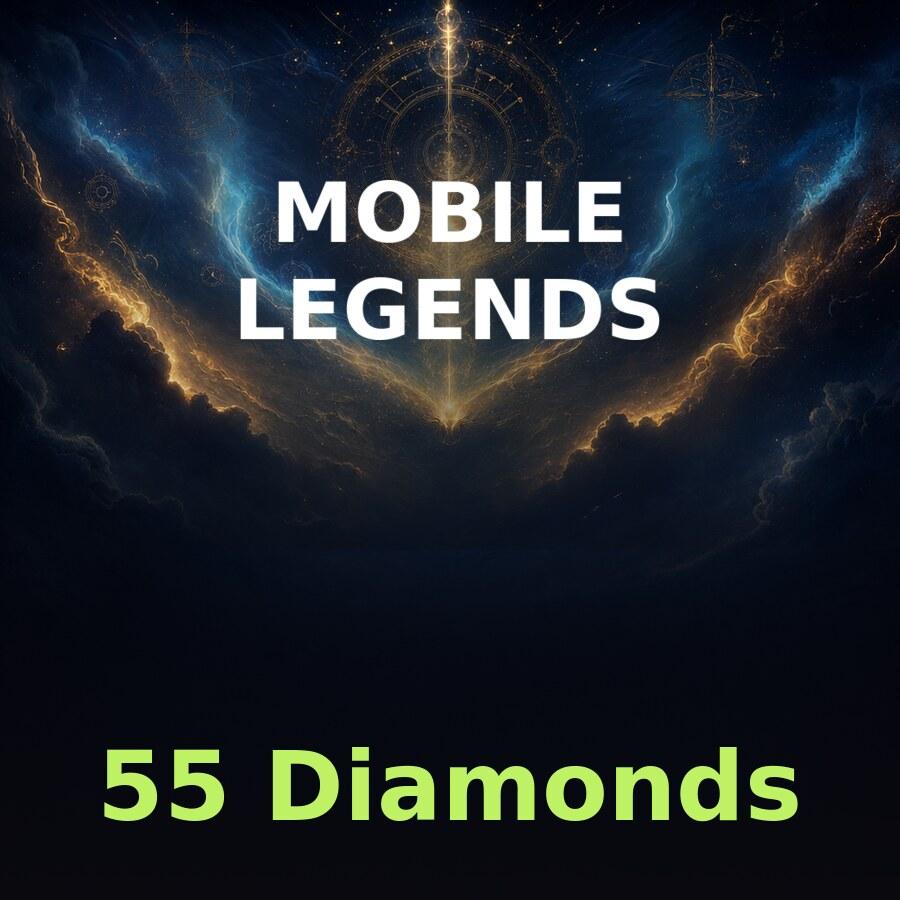Пополнение Mobile Legends: 55 алмазов по ID