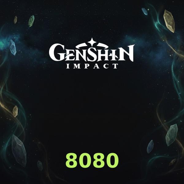 Пополнение Genshin Impact: 6480 + 1600 кристаллов по UID