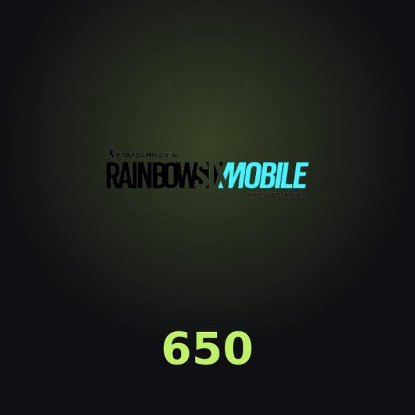 Пополнение Rainbow Six Mobile: 650 Platinum по ID