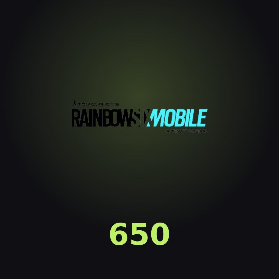 Пополнение Rainbow Six Mobile: 650 Platinum по ID