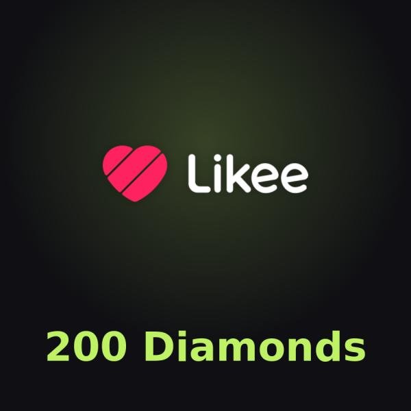 Пополнение Likee: 200 Diamonds по ID