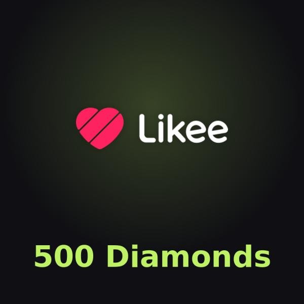 Пополнение Likee: 500 Diamonds по ID