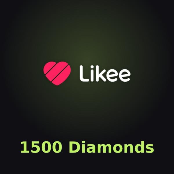 Пополнение Likee: 1500 Diamonds по ID
