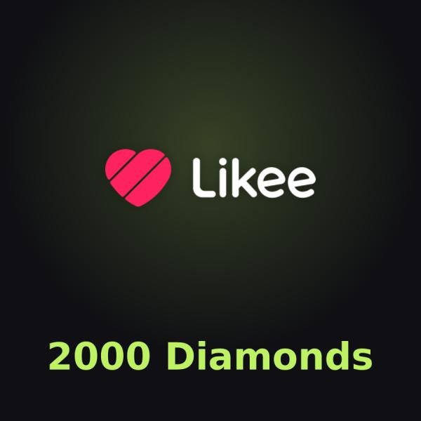 Пополнение Likee: 2000 Diamonds по ID