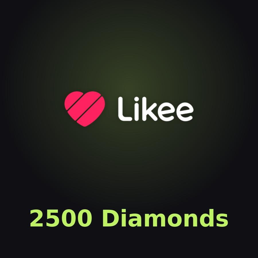 Пополнение Likee: 2500 Diamonds по ID