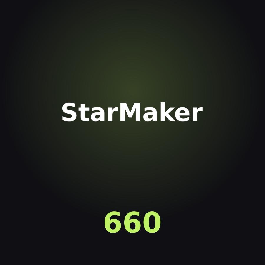 Пополнение StarMaker: 600 + 60 Coins по ID