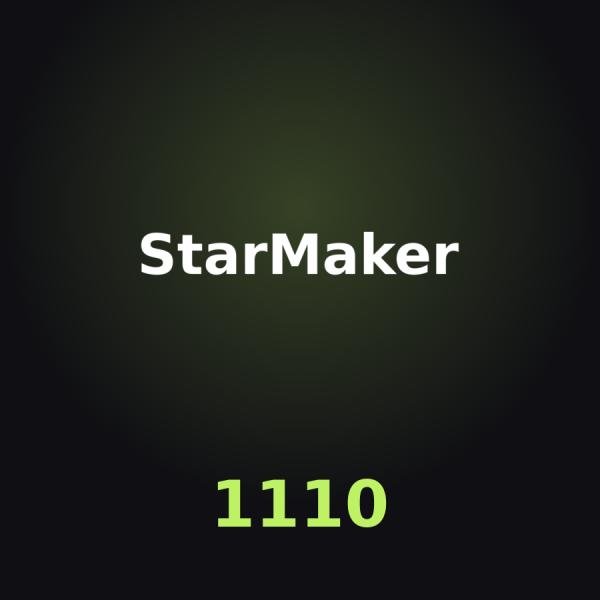 Пополнение StarMaker: 1000 + 110 Coins по ID