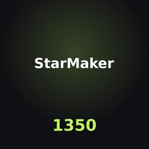 Пополнение StarMaker: 1200 + 150 Coins по ID