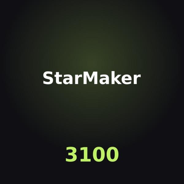 Пополнение StarMaker: 2700 + 400 Coins по ID
