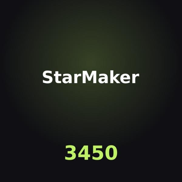 Пополнение StarMaker: 3000 + 450 Coins по ID