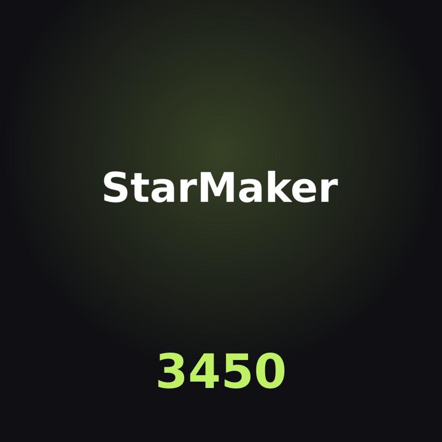 Пополнение StarMaker: 3000 + 450 Coins по ID